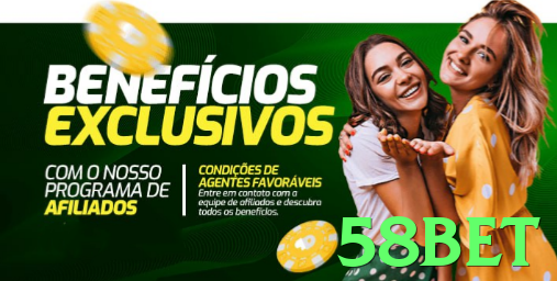 Imagem promocional da 58bet destacando a plataforma e seus benefícios. - vip