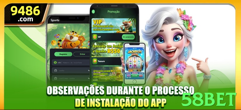 Imagem promocional da 58bet destacando a plataforma e seus benefícios. - go