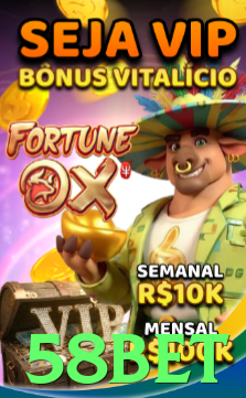 Imagem promocional da 58bet destacando a plataforma e seus benefícios. - vip