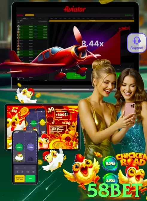 Imagem promocional da 58bet destacando a plataforma e seus benefícios. - pak