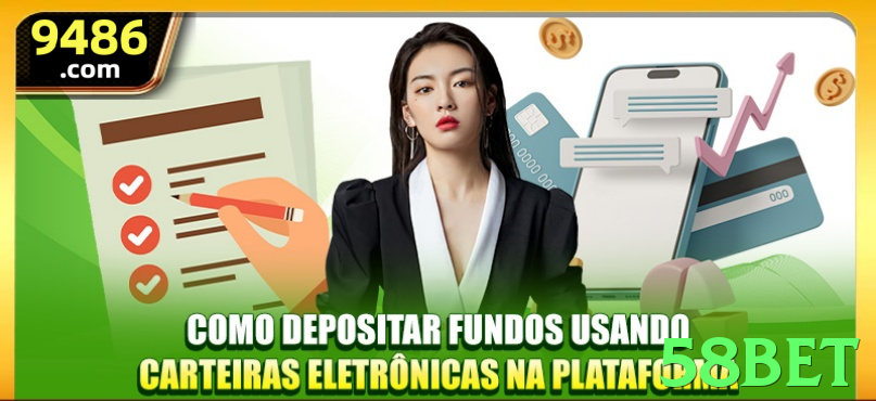 Imagem promocional da 58bet destacando a plataforma e seus benefícios. - app
