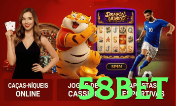 Imagem promocional da 58bet destacando a plataforma e seus benefícios. - pk