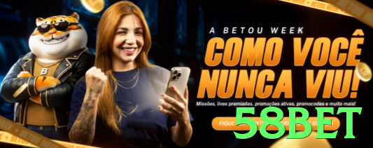 Imagem promocional da 58bet destacando a plataforma e seus benefícios. - vip