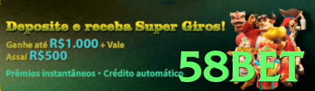 Imagem promocional da 58bet destacando a plataforma e seus benefícios. - pak