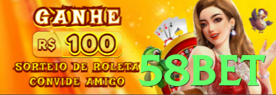 Imagem promocional da 58bet destacando a plataforma e seus benefícios. - app