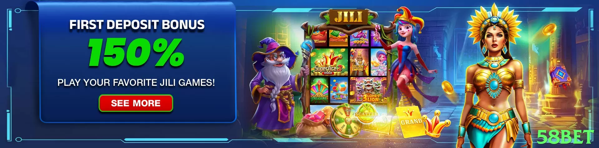 Imagem promocional da 58bet destacando a plataforma e seus benefícios. - game